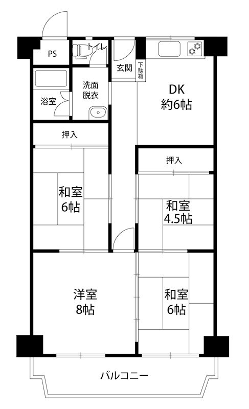 ローレルハイツ茨木総持寺第2号棟 間取り図