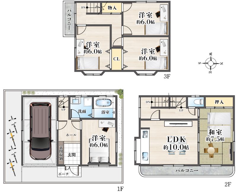 高槻市宮田町2丁目　中古一戸建 間取り図