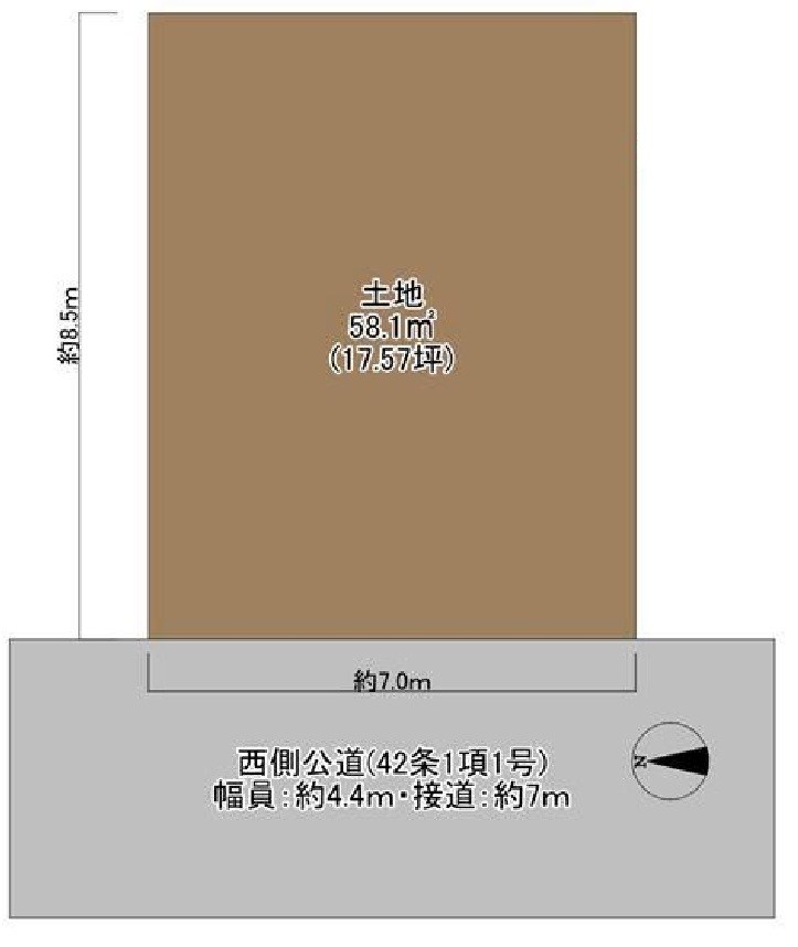 高槻市大冠町3丁目　売土地 間取り図
