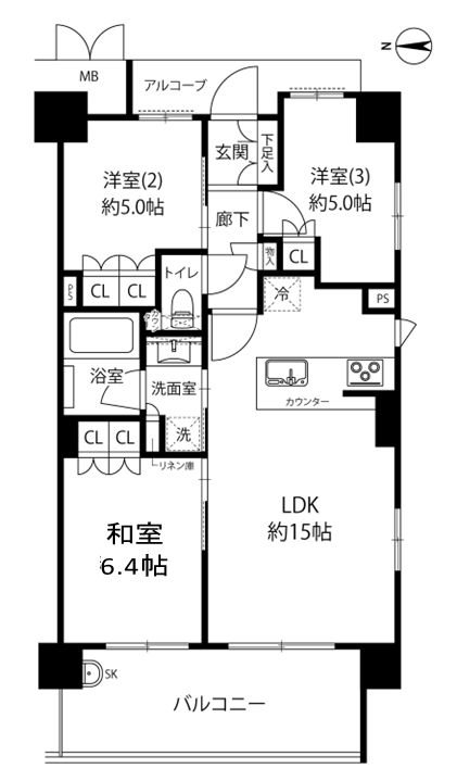 ロジュマン茨木 間取り図