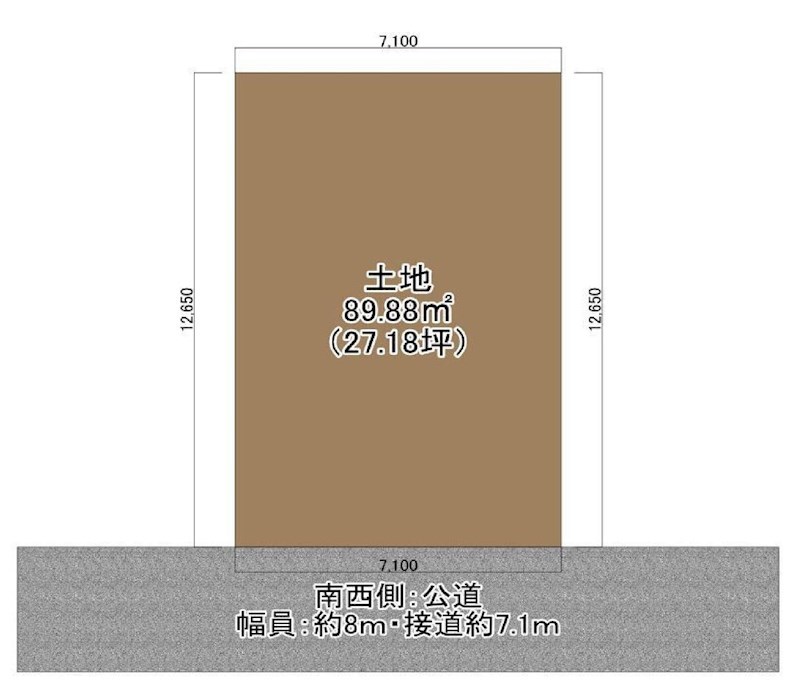 摂津市鳥飼本町４丁目　売土地 間取り図