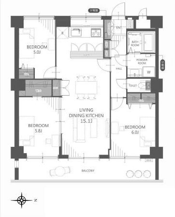 レオ高槻 間取り図