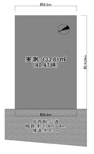 高槻市真上町4丁目　売土地 間取り図