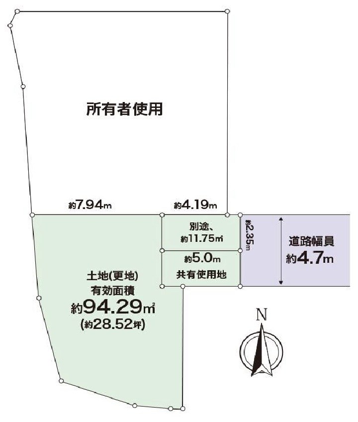 高槻市東五百住町1丁目　売土地 間取り図