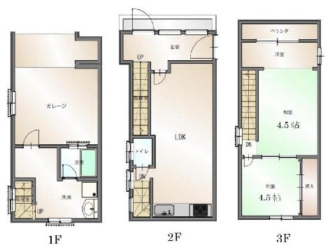 高槻市津之江北町 中古一戸建 間取り図