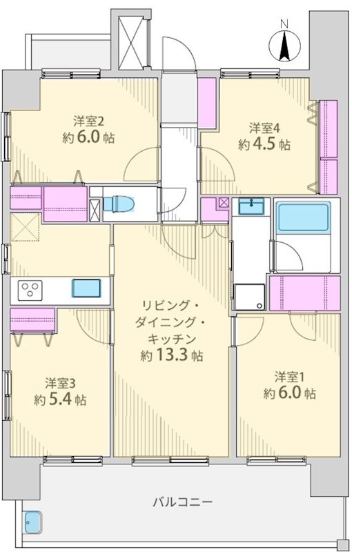 ダイアパレス香里園ブライトスクエア 間取り図
