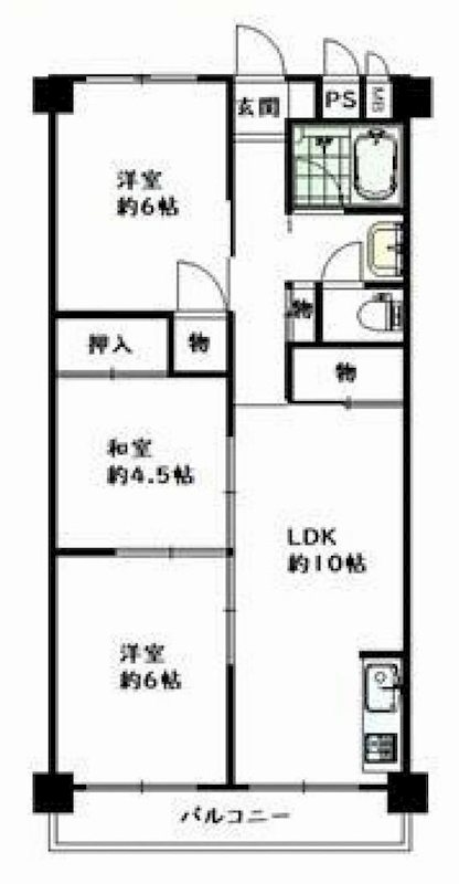 マンション南茨木 間取り図