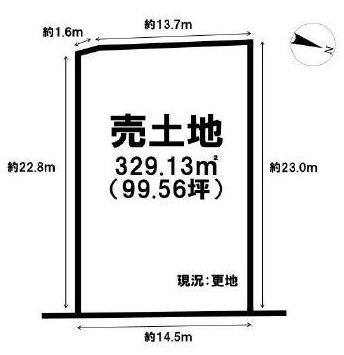 高槻市日吉台二番町　売土地 間取り図