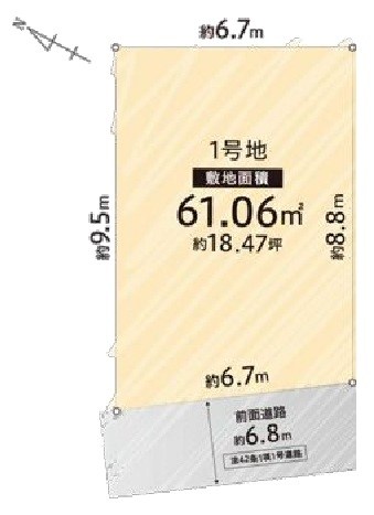 高槻市高垣町 売土地 間取り図