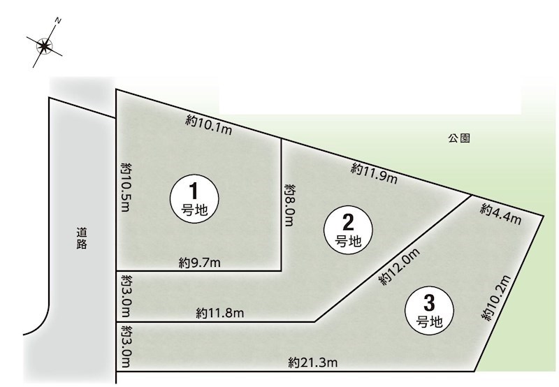 吹田市樫切山　売土地  1号地 間取り図