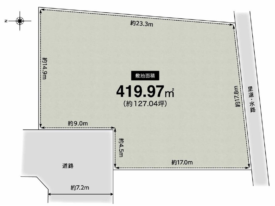 高槻市桜ヶ丘南町　売土地 間取り図
