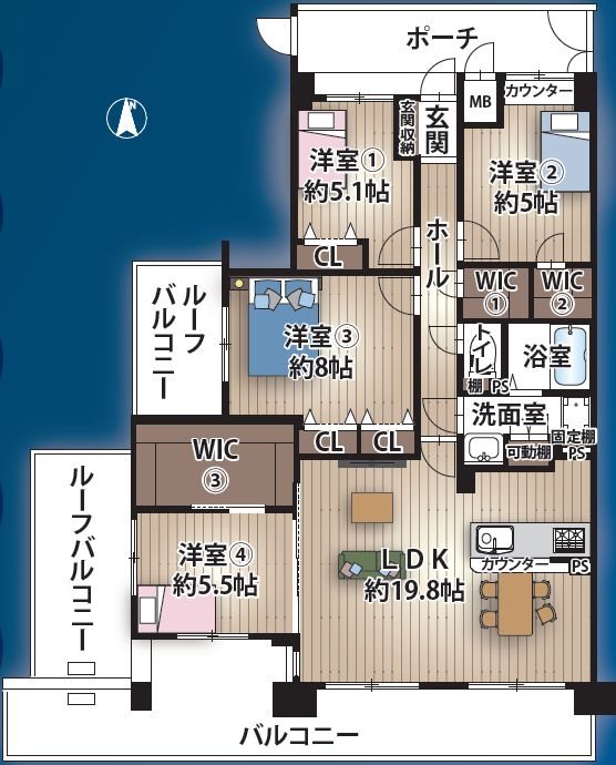 ステイツ枚方・長尾ヒルズ 間取り図
