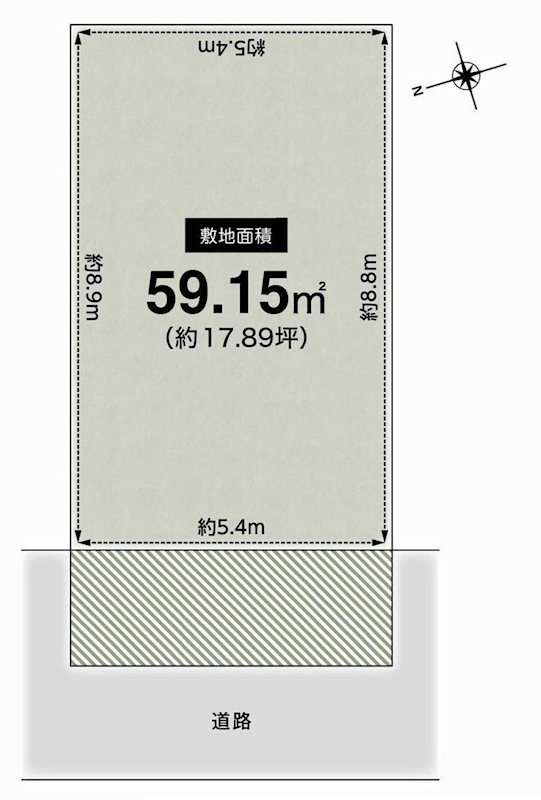 茨木市鮎川1丁目　売土地 間取り図