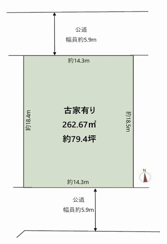 茨木市玉瀬町 売土地 間取り図