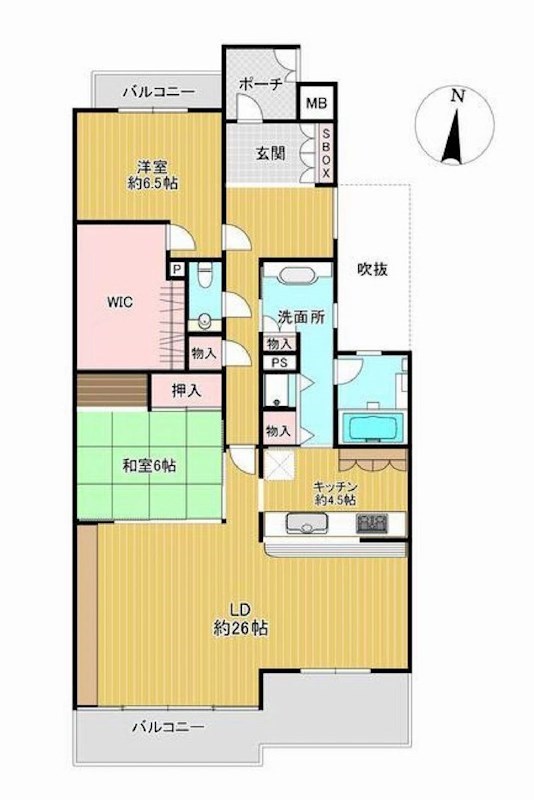 ユニーブル高野台北 間取り図