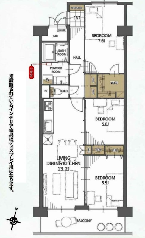 日興千里丘スカイマンションB棟   1014号室 間取り図