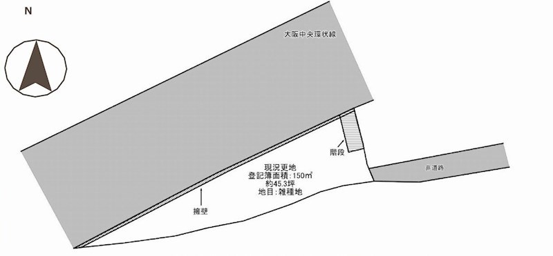 吹田市青葉丘北　売土地 間取り図