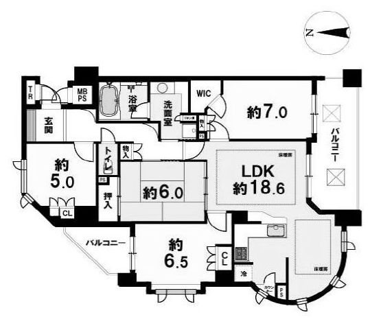 ライオンズマンション高槻別所 間取り図
