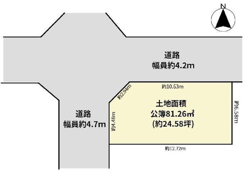 高槻市野田4丁目　売土地 間取り図