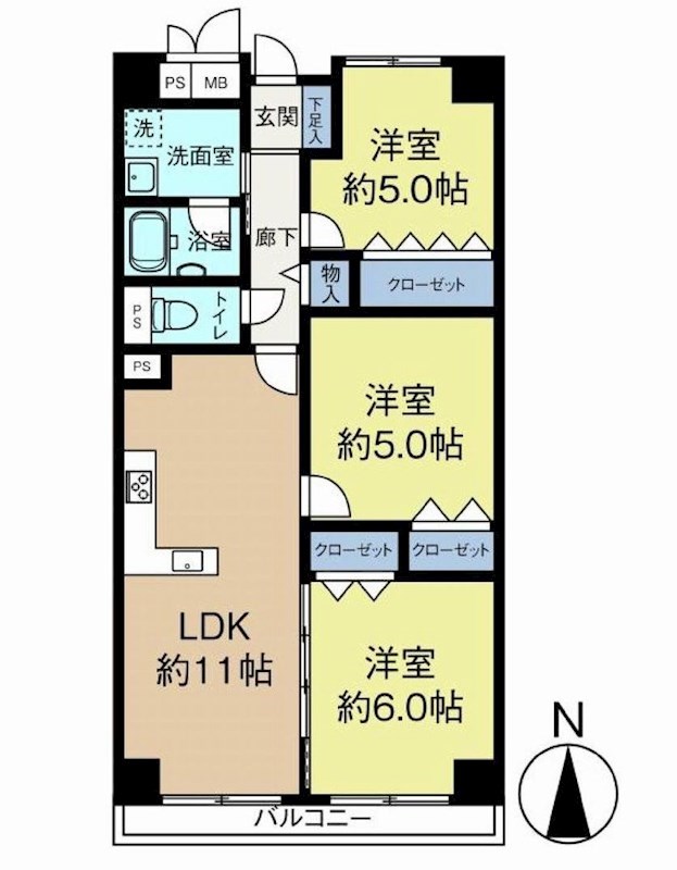 日興千里台スカイタウンA館  間取り図