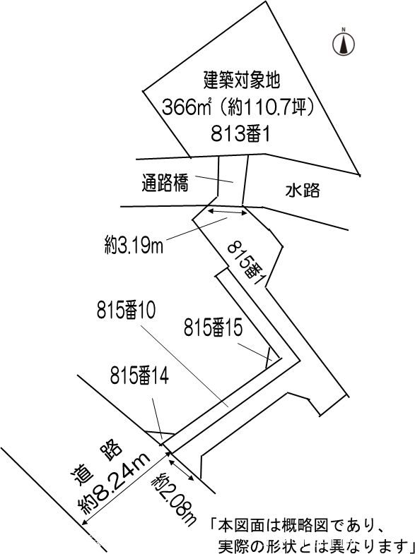 茨木市南春日丘2丁目　売土地 間取り図