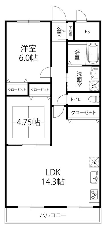 マンション南茨木 間取り図