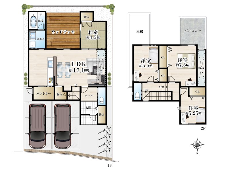 茨木市真砂玉島台　中古一戸建  間取り図