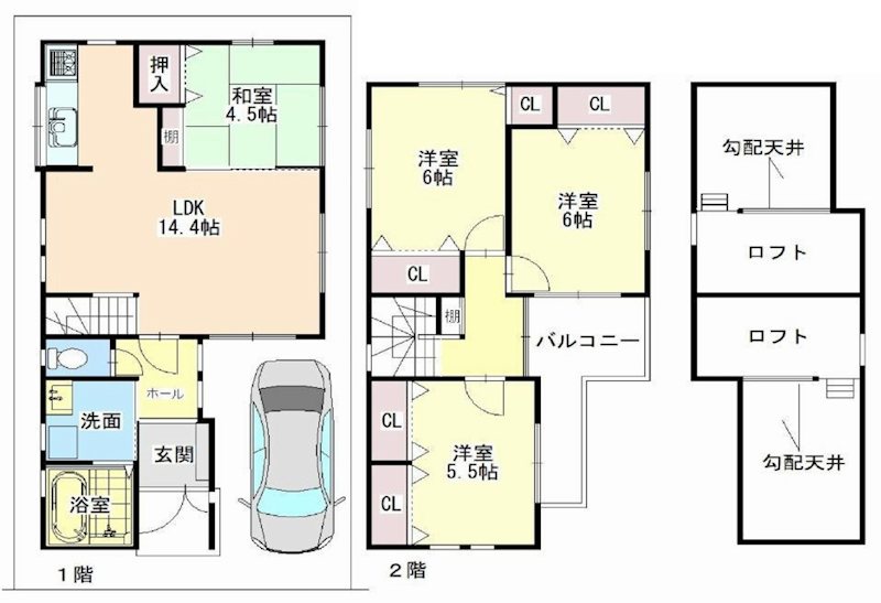 茨木市上郡2丁目　中古一戸建  間取り図