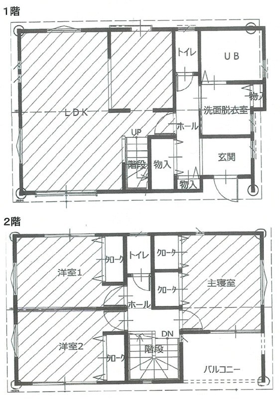 高槻市北大樋町 中古一戸建 間取り図