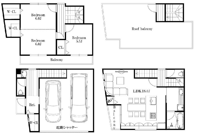高槻市深沢町1丁目　中古一戸建　 間取り図