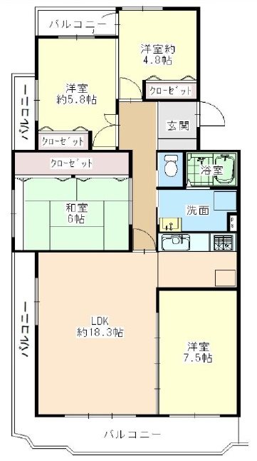サンヴェール高槻2号棟 間取り図