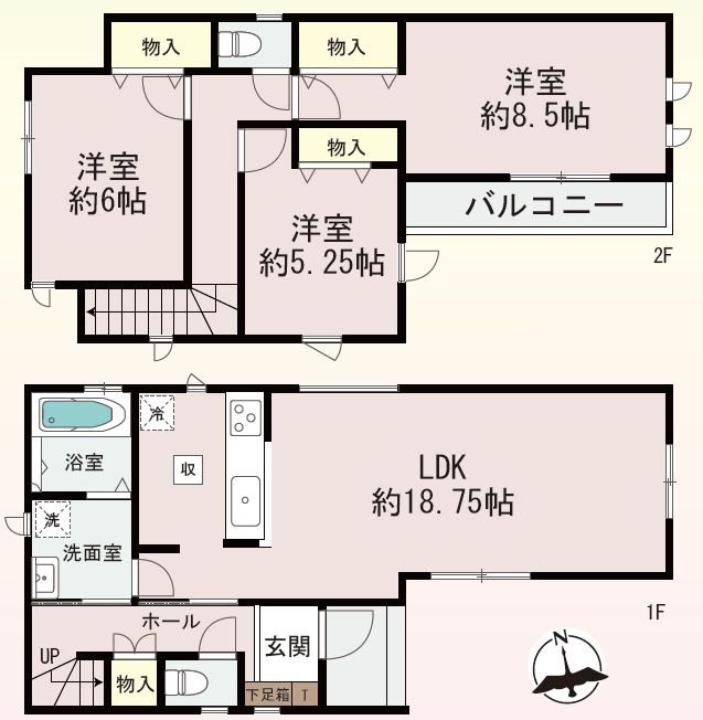 野村北町Hartfulltown限定1邸新築分譲住宅 間取り図