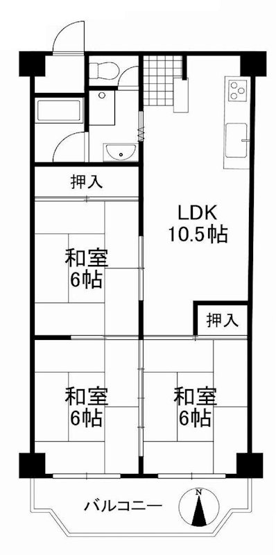 ローレルハイツ茨木総持寺第2号棟 間取り図
