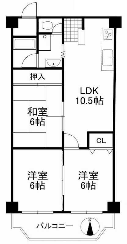 ローレルハイツ茨木総持寺第2号棟 間取り図