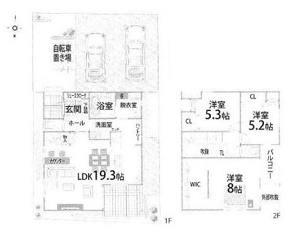 高槻市松が丘3丁目　建築条件付売土地 間取り図