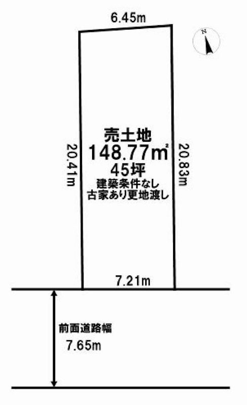 茨木市鮎川3丁目　売土地 間取り図