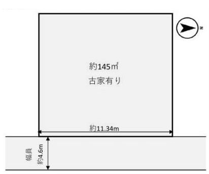高槻市安岡寺町2丁目　売土地 間取り図