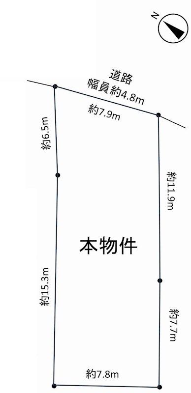 摂津市庄屋2丁目　売土地 間取り図