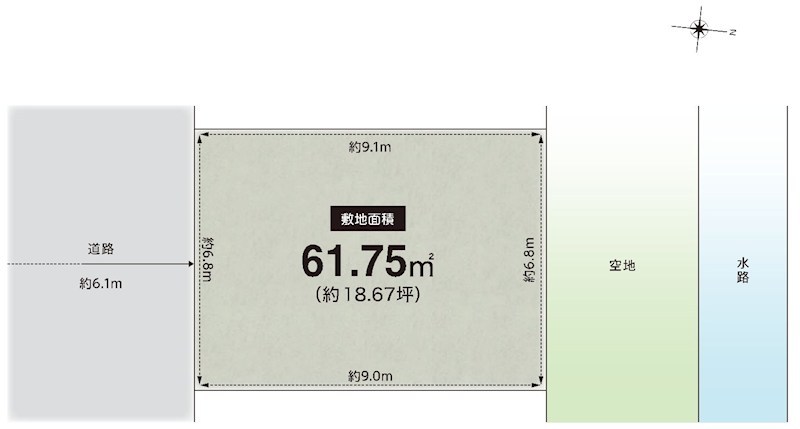 高槻市柱本6丁目　売土地 間取り図