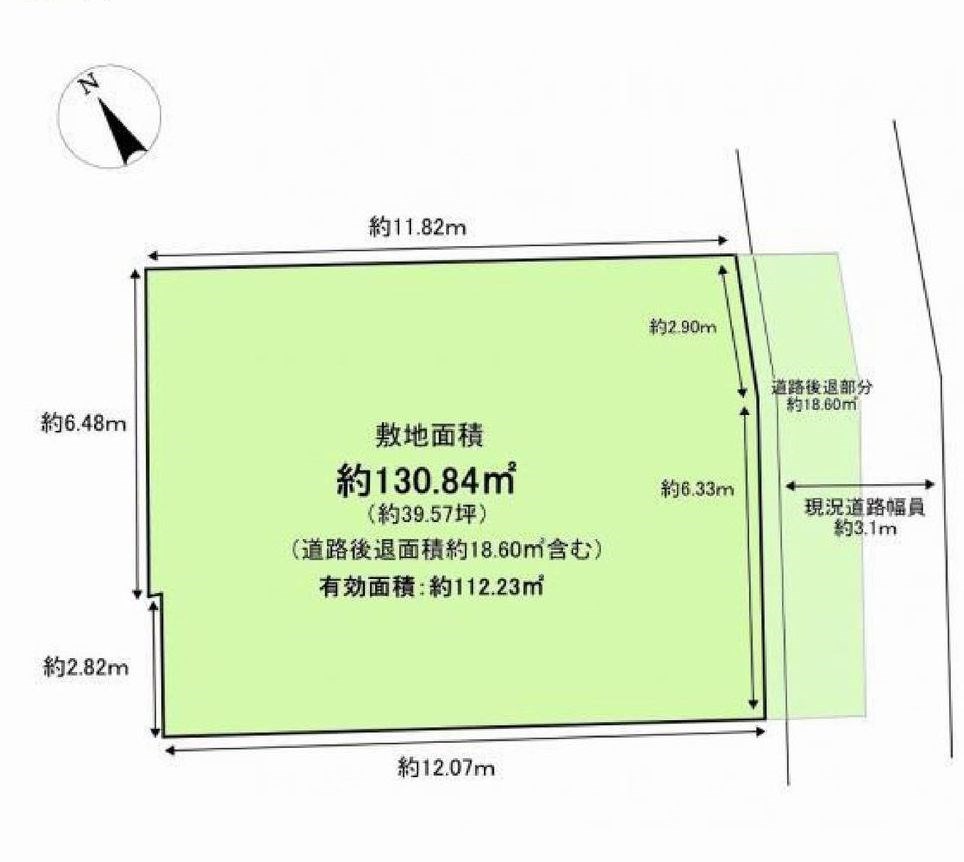 茨木市蔵垣内3丁目　売土地 間取り図