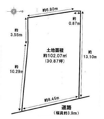 高槻市宮之川原5丁目　売土地 間取り図