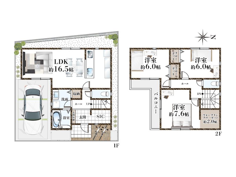 塚原4丁目全8区画　2号地 間取り図