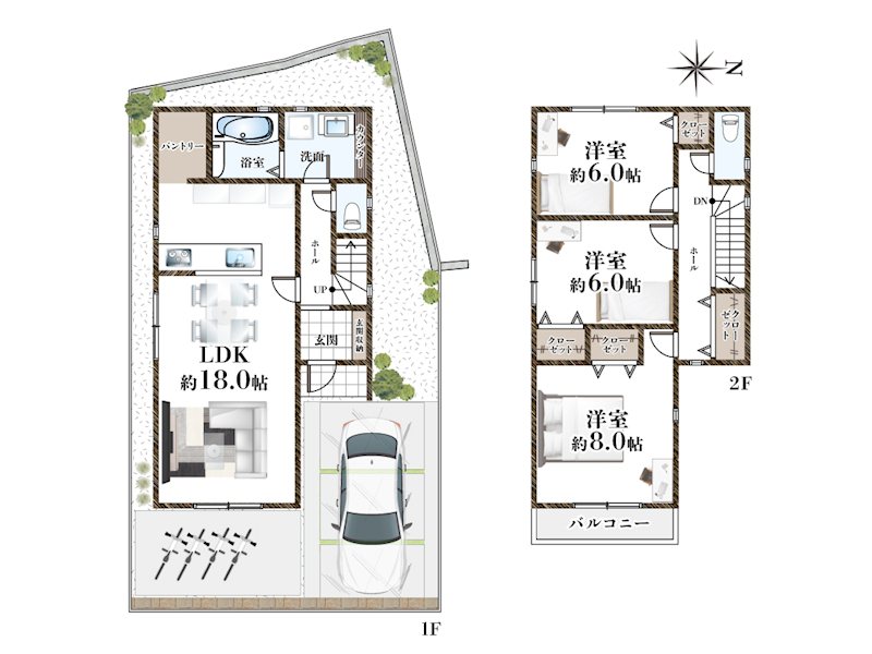 塚原4丁目全8区画　3号地  間取り図