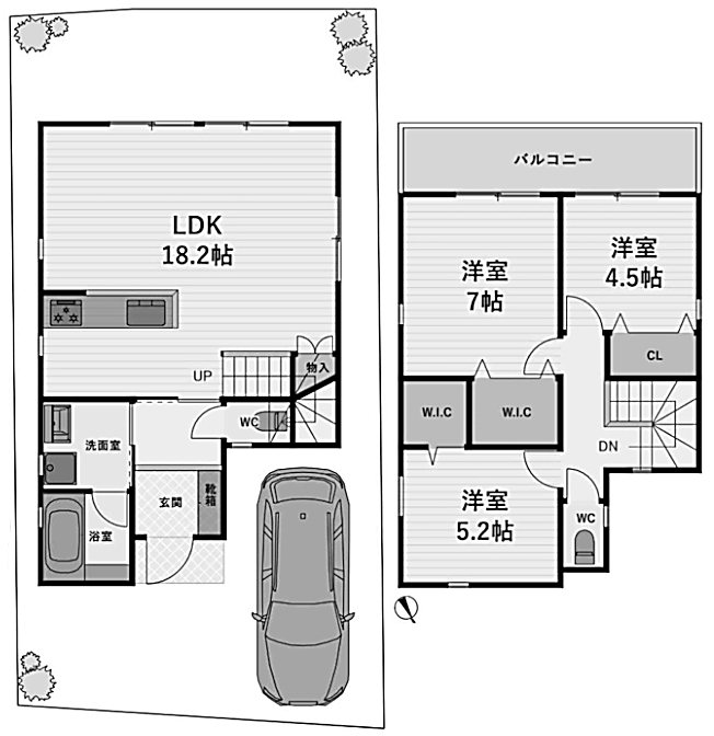 島本町広瀬1丁目 中古一戸建 間取り図