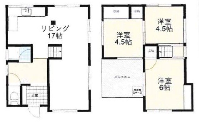 高槻市深沢本町 中古一戸建 間取り図