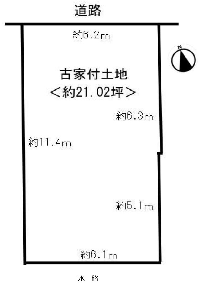 高槻市深沢本町 売土地 間取り図