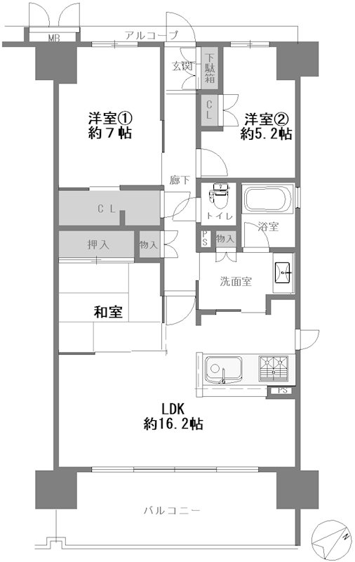 ジオ阪急水無瀬ハートスクエア 間取り図