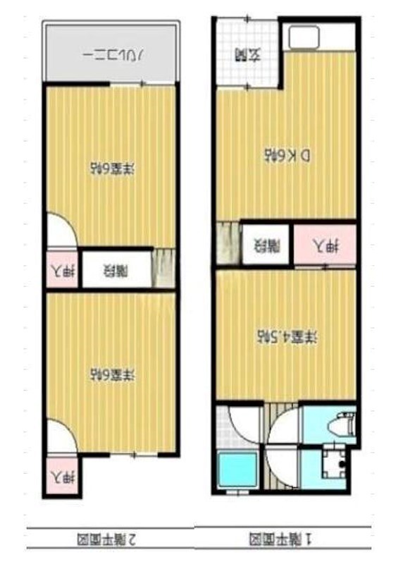 摂津市鶴野1丁目 中古テラスハウス　オーナーチェンジ物件 間取り図