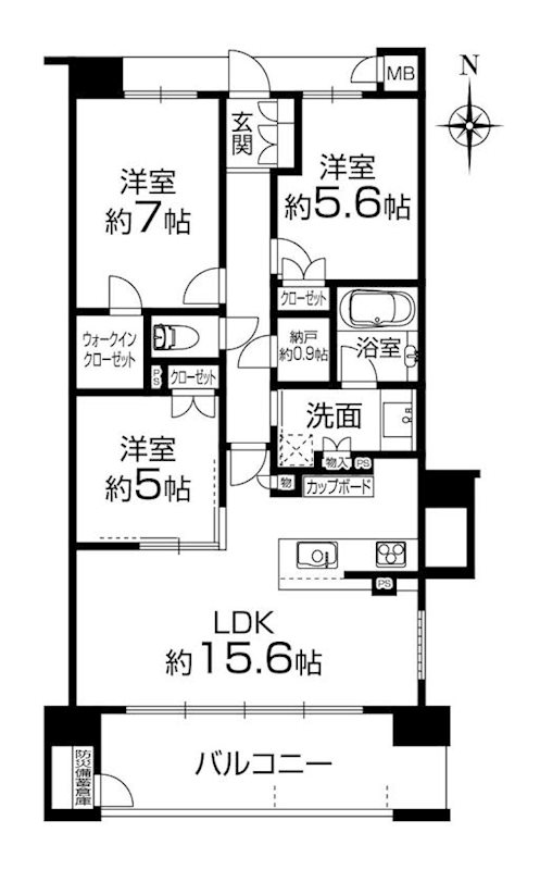レ・ジェイド高槻宮野町 間取り図