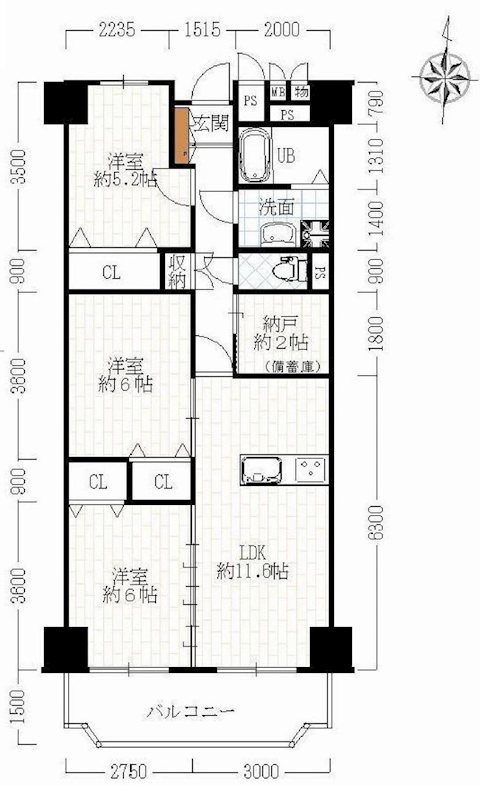 サニーハウス茨木 間取り図